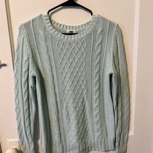 Old Navy Light Blue Cable Knit Sweater